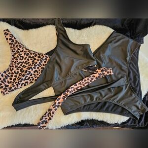 Black & Leopard Shein Bikini